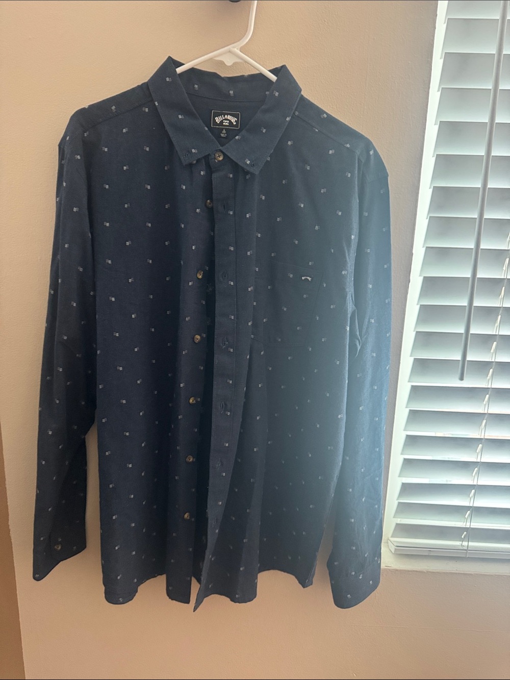 Billabong Navy Button-Up Shirt - Men's Long Sleeve